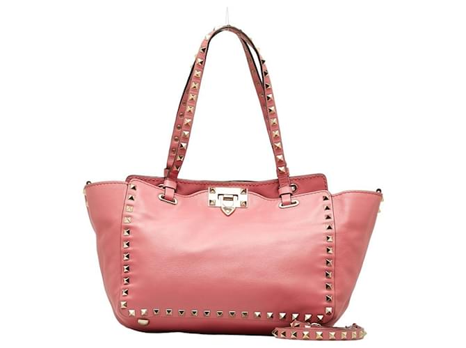 Valentino Garavani Rockstud Pink Leather  ref.1232450