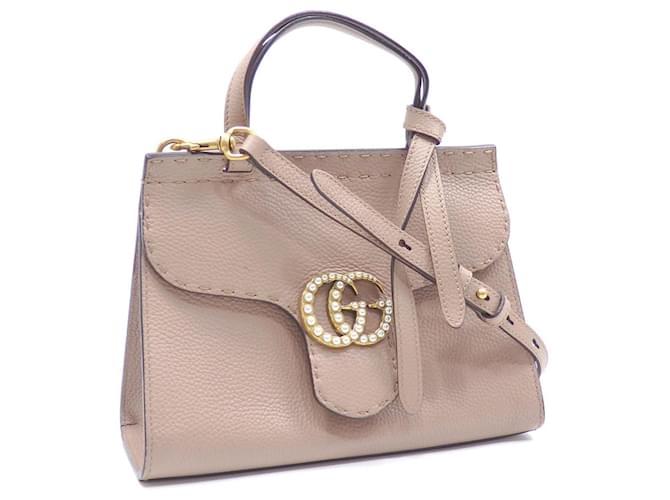 Gucci GG Marmont Grey Leather  ref.1232463