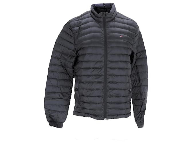 Tommy Hilfiger Mens Long Sleeve Padded Jacket Black Nylon  ref.1232560