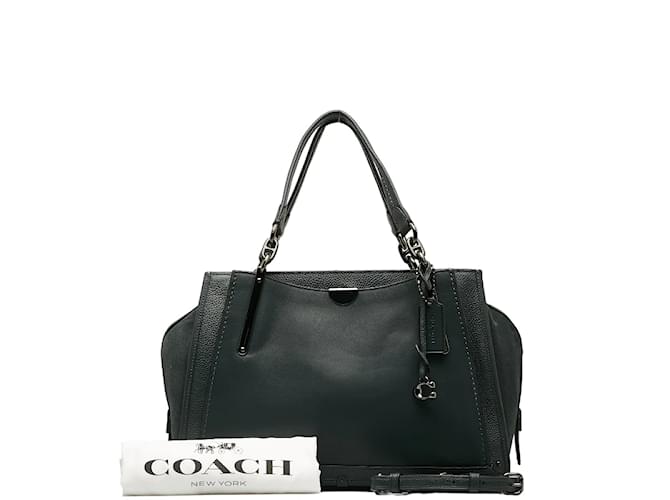 Bolso de mano de ante Coach Dreamer 41340 en muy buen estado Verde Cuero  ref.1232581