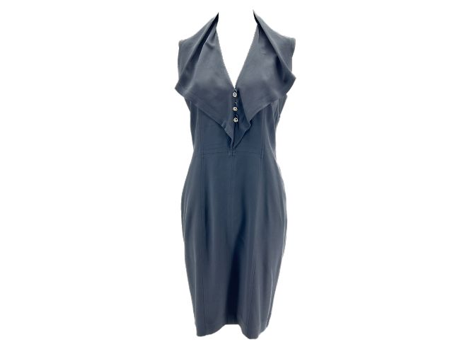 Vestido Azzaro T.FR 42 Viscosa Negro