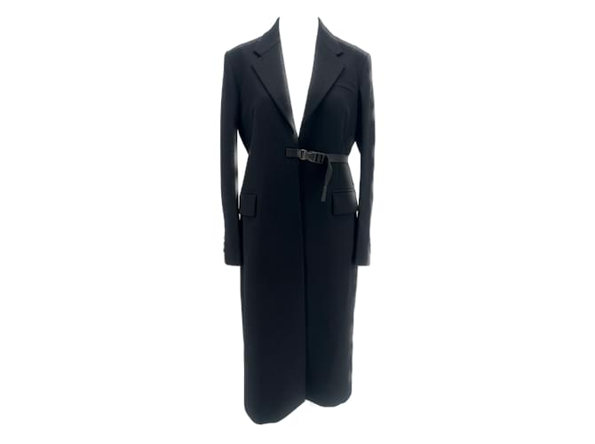 PRADA  Coats T.it 44 Wool Black  ref.1232719