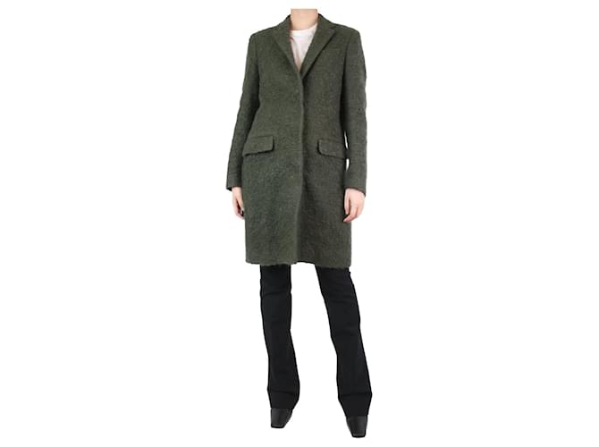 Msgm Abrigo verde mezcla de lana - talla UK 10  ref.1232783