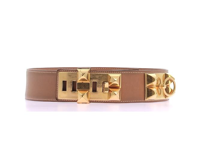 Hermès HERMES  Belts T.cm 70 leather Brown  ref.1232803