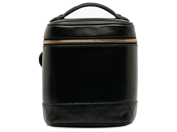 Chanel Black CC Lambskin Vanity Bag Leather  ref.1232825
