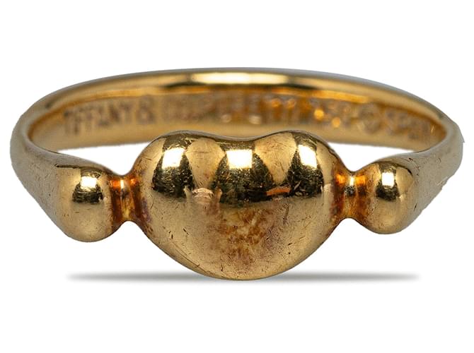 Tiffany & Co Tiffany Ouro Elsa Peretti 18Anel de feijão K Dourado Metal Ouro amarelo  ref.1232869