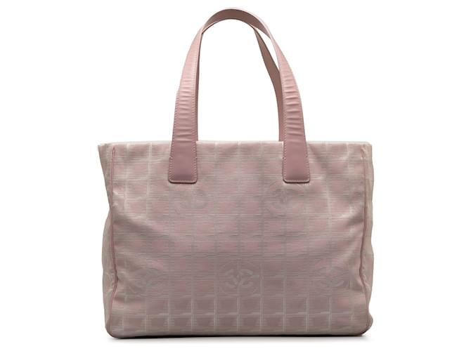 Bolsa de viagem nova linha rosa Chanel Nylon Pano  ref.1232871