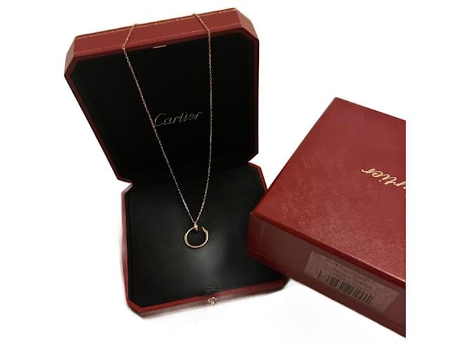 Collar Juste un clou Cartier con diamantes Rosa Oro rosa  ref.1232932