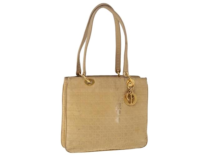 Christian Dior Canage Shoulder Bag Nylon Beige Auth ep3036  ref.1232951