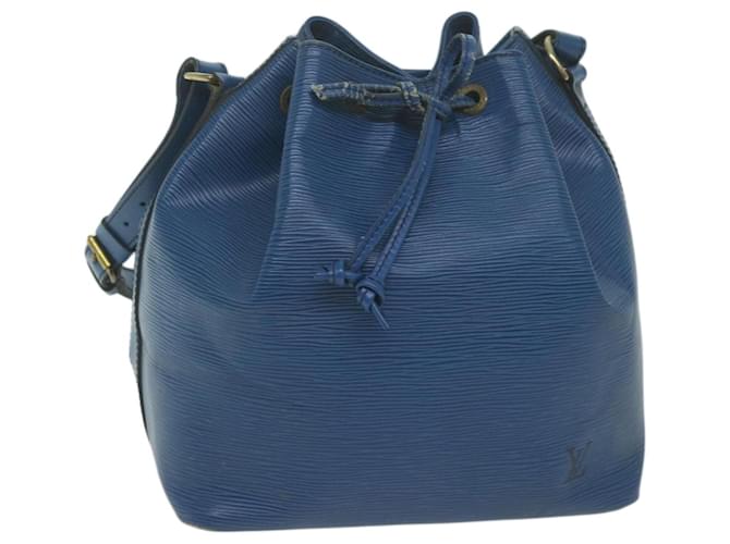 LOUIS VUITTON Epi Petit Noe Shoulder Bag Blue M44105 LV Auth 63607 Leather  ref.1232957