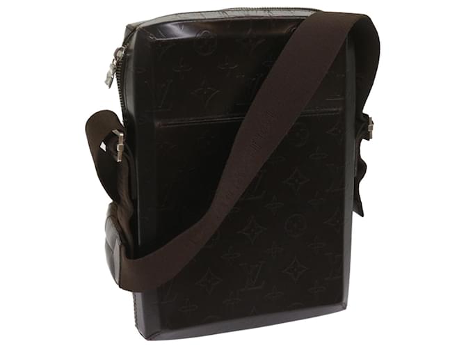 LOUIS VUITTON Monogram Lace Bobby Shoulder Bag Brown M46520 LV Auth ep2980 Patent leather  ref.1232963