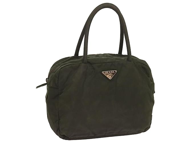 PRADA Hand Bag Nylon Green Auth ac2745  ref.1233046