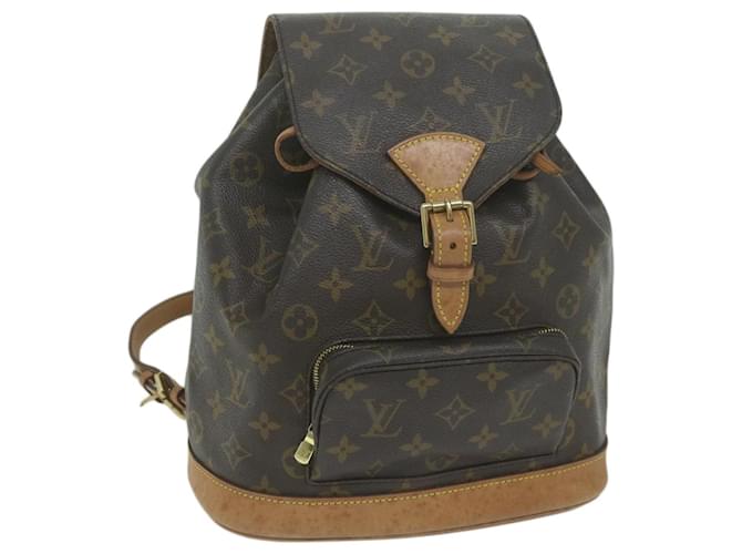 LOUIS VUITTON Monogram Montsouris MM Sac à dos M51136 Auth LV 59655 Toile Monogramme  ref.1233048