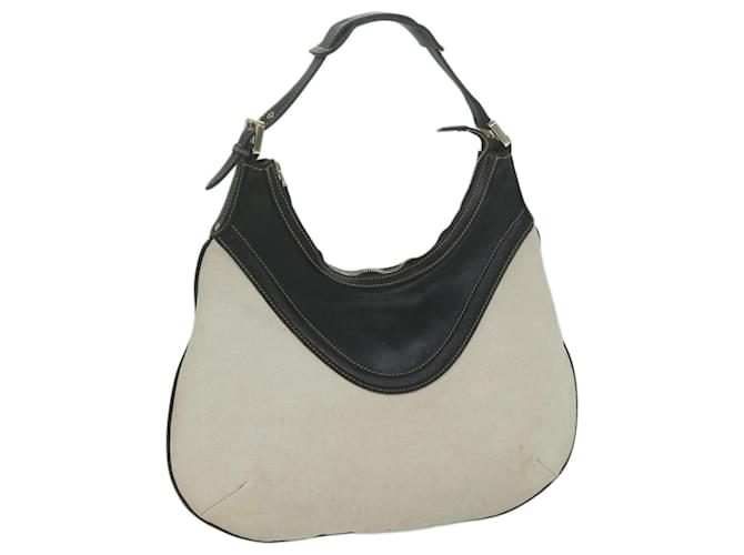 GUCCI Shoulder Bag Canvas Beige Black Auth bs11705 Cloth  ref.1233078