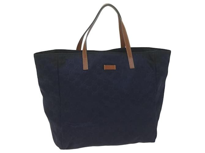 GUCCI GG Canvas Tote Bag Navy 282439 Auth ac2645 Navy blue  ref.1233103