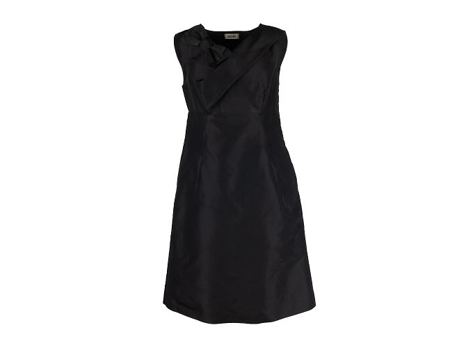 Vestido Moschino de seda con lazo Negro