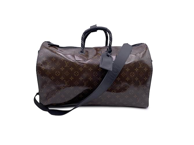 Louis Vuitton Luggage Keepall Brown Cloth  ref.1233154