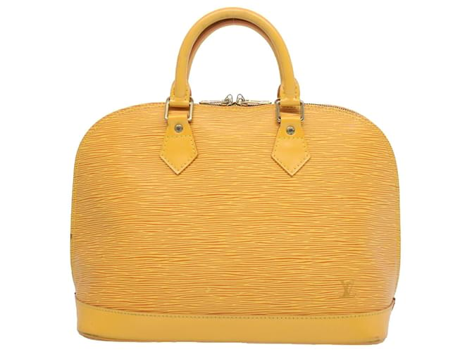 Louis Vuitton Alma Amarelo Couro  ref.1233192