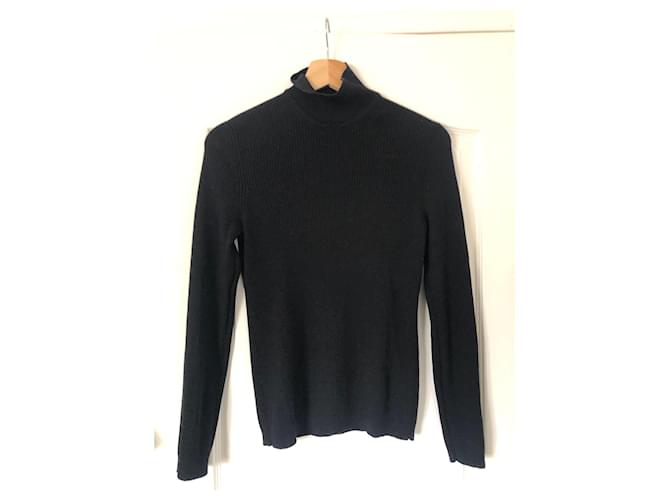 Prada Schwarzer Wollpullover Tailliert 