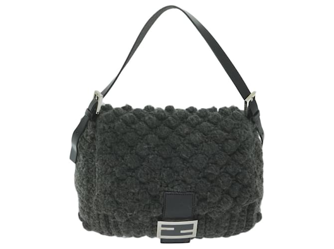 Fendi Mamma Baguette Laine Gris  ref.1233226