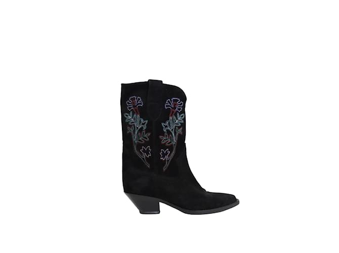Isabel Marant Leather cowboy boots Black  ref.1233253