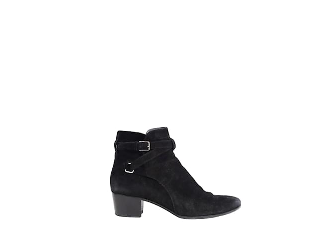 Saint Laurent Leather boots Black  ref.1233256