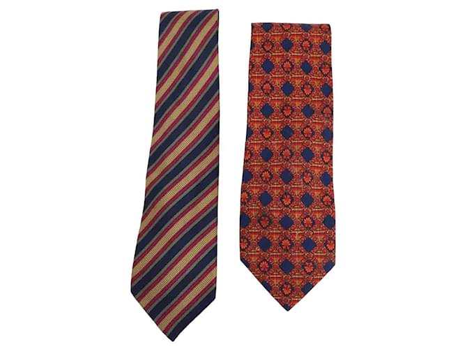 Saint Laurent corbata de seda Multicolor  ref.1233275