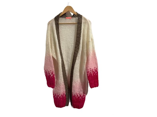 Autre Marque ROSE CARMINE  Knitwear T.International one size Wool Pink  ref.1233285
