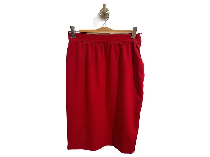 Gonne LANVIN T.Internazionale M Lana Rosso
