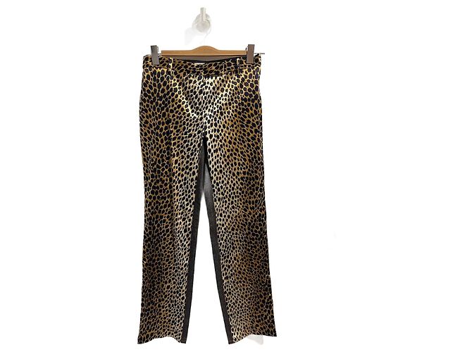 DOLCE & GABBANA Pantalones T.IT 42 Seda Beige