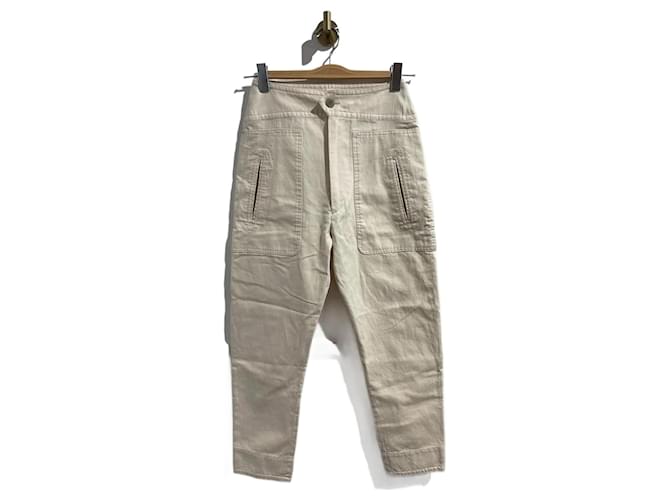 ISABEL MARANT ETOILE Pantalon T.International XS Coton Beige  ref.1233310