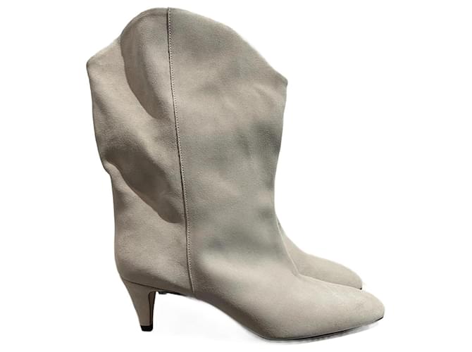 ISABEL MARANT  Ankle boots T.eu 38 Suede Grey  ref.1233328