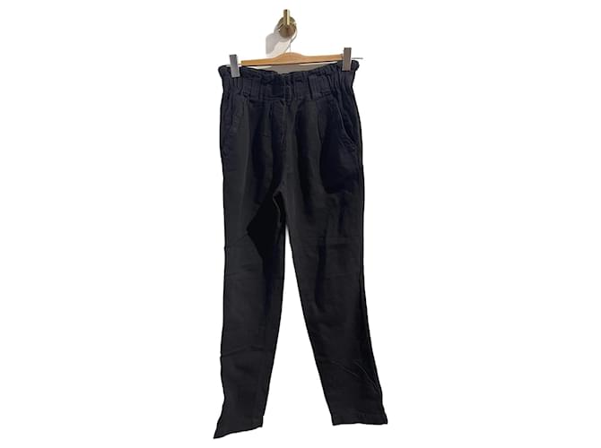 ISABEL MARANT ETOILE Pantalon T.International S Coton Noir  ref.1233330