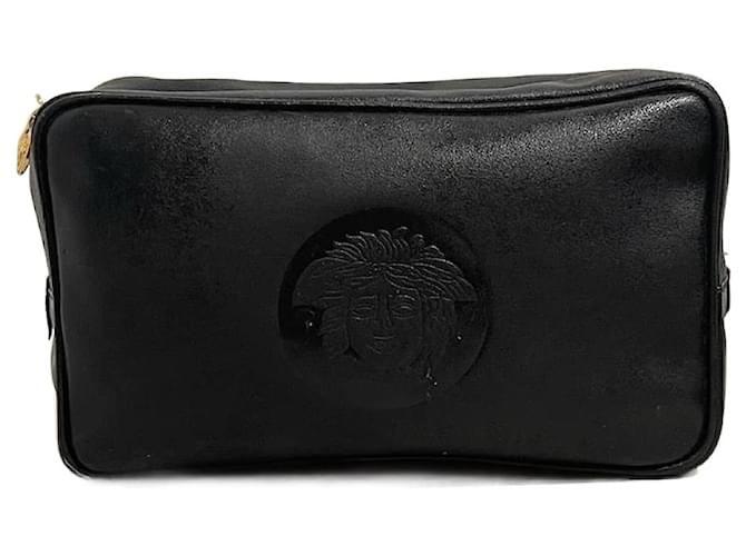 VERSACE  Clutch bags T.  leather Black  ref.1233331