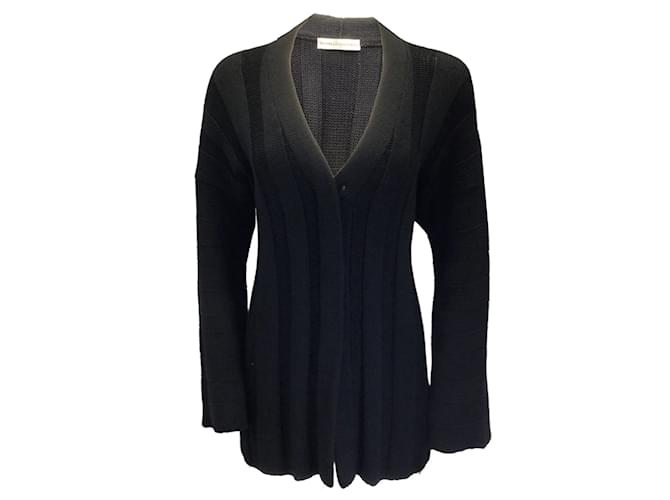 Brunello Cucinelli Black Cotton and Linen Knit Cardigan Sweater  ref.1233367