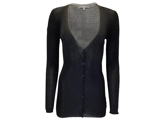 Gucci Black Metallic Button-down Knit Cardigan Sweater Viscose  ref.1233368