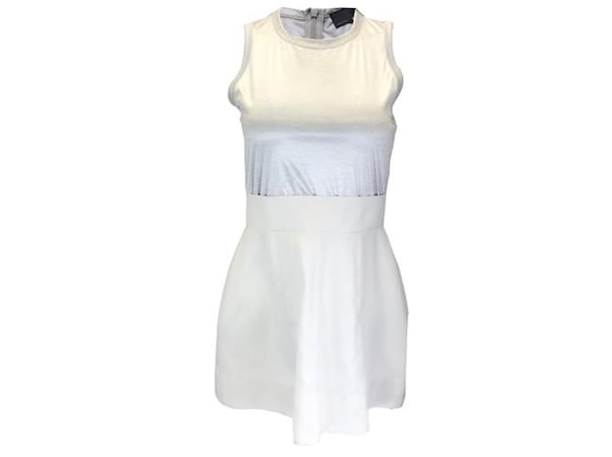 Fendi Silver Metallic Sleeveless Mini Dress Silvery Polyester  ref.1233409