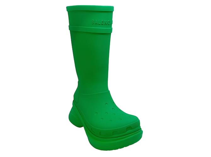 Balenciaga Crocs Grass Green Eva Rain Boots Rubber  ref.1233415