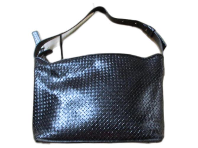 Stéphane Kelian Bolsa de couro preta, trançado. Preto