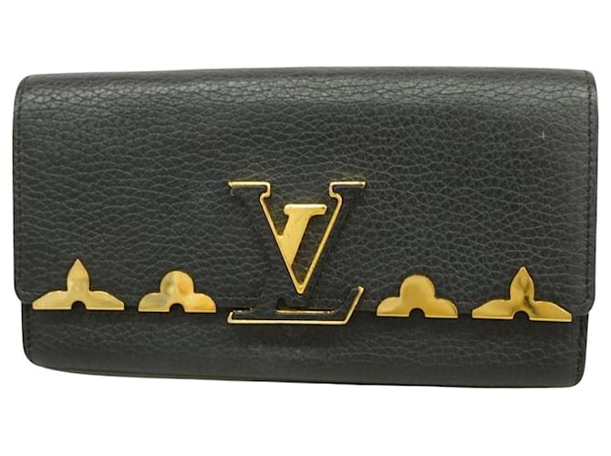 Louis Vuitton Capucines Schwarz Leder  ref.1233449
