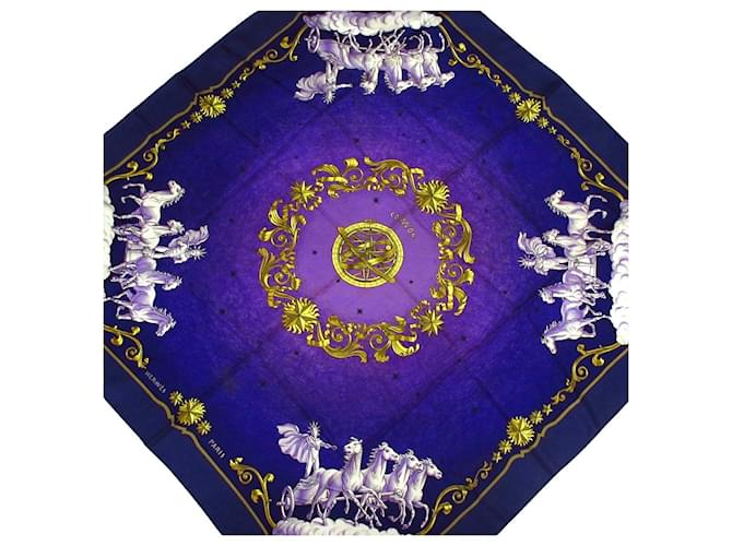 Hermès HERMES CARRE 90 Purple Silk  ref.1233487