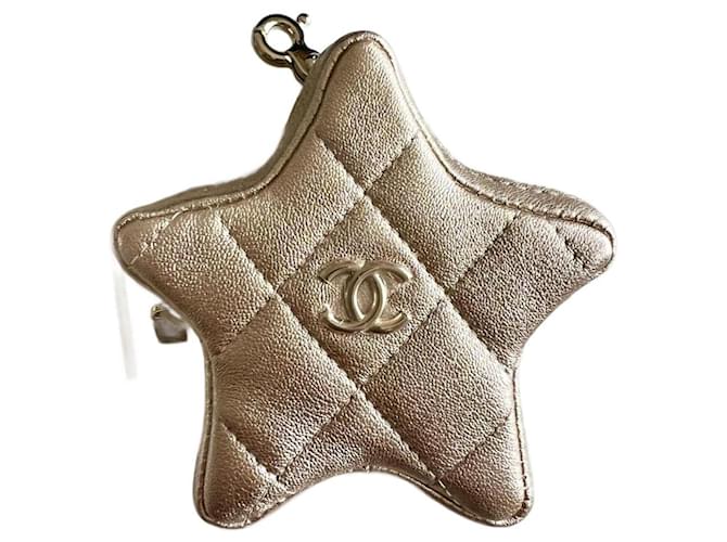 Chanel gold star purse Gold hardware Leather  ref.1233528