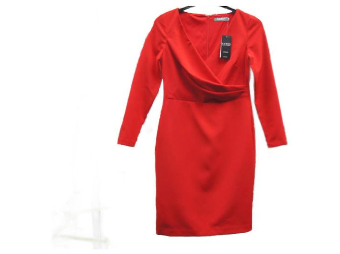 Ralph Lauren Kleid in Rot aus Polyester