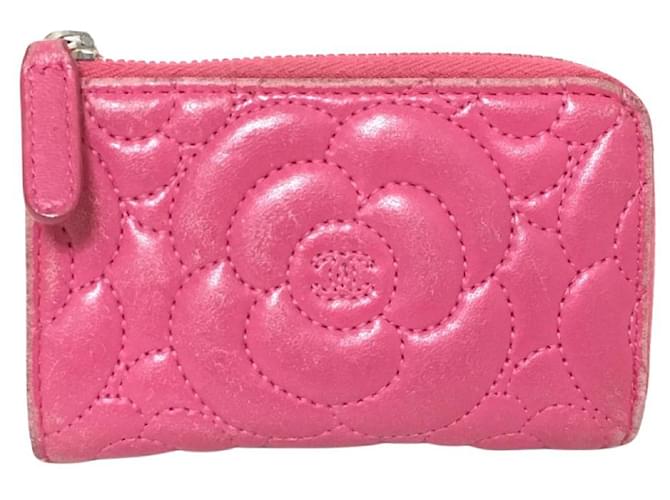 Chanel Camellia Pink Leather  ref.1233543