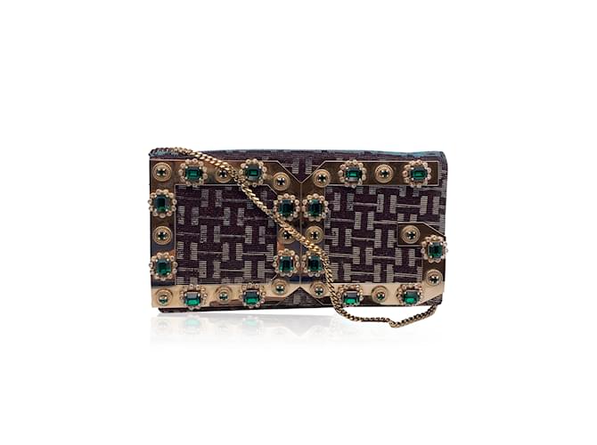 Dolce & Gabbana Embellished Evening Bag Clutch with Chain Strap Multiple colors Cloth  ref.1233570