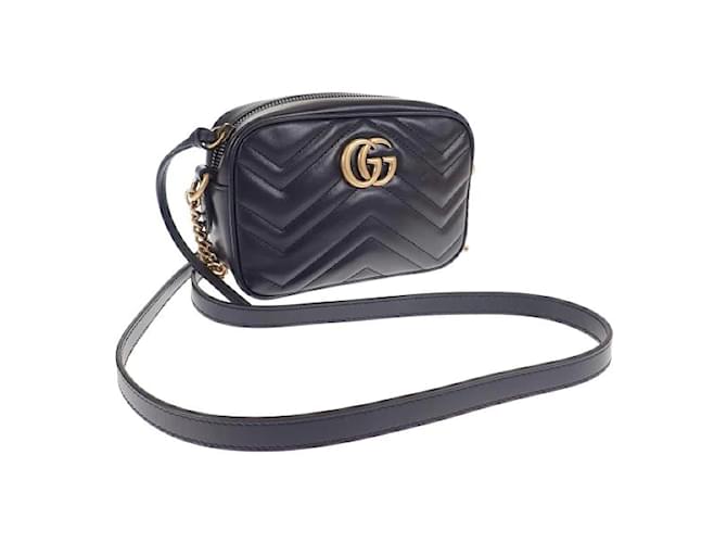 Gucci Mini GG Marmont Crossbody Bag 448065 Leather  ref.1233636