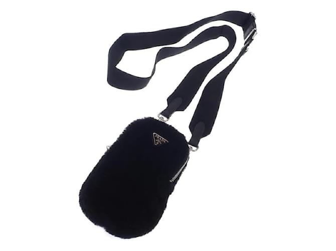 Prada Fur Phone Holder Crossbody Bag 1BP027 NO1 2EC9 Cloth  ref.1233638