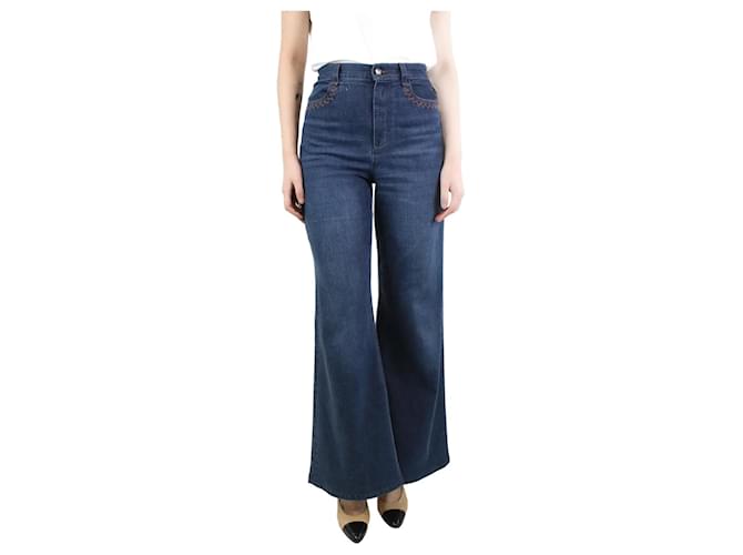 Chloé Blue fitted flared jeans - size FR 36 Cotton  ref.1233668
