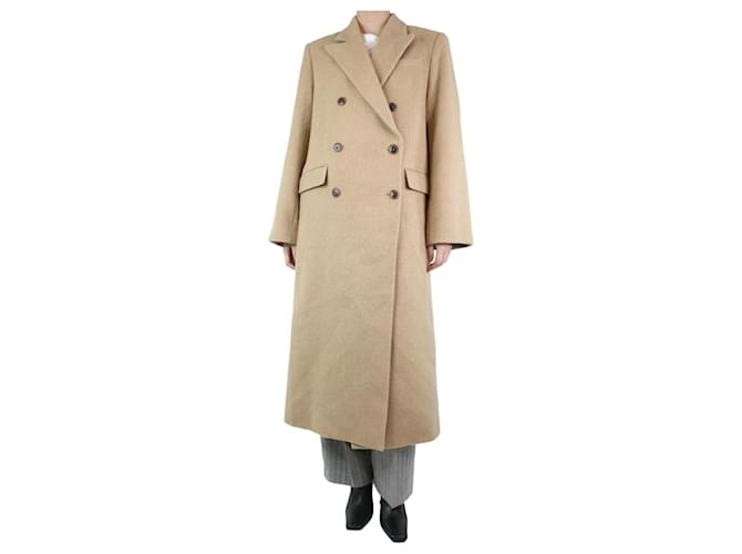 Autre Marque Neutral double-breasted wool coat - size M  ref.1233675