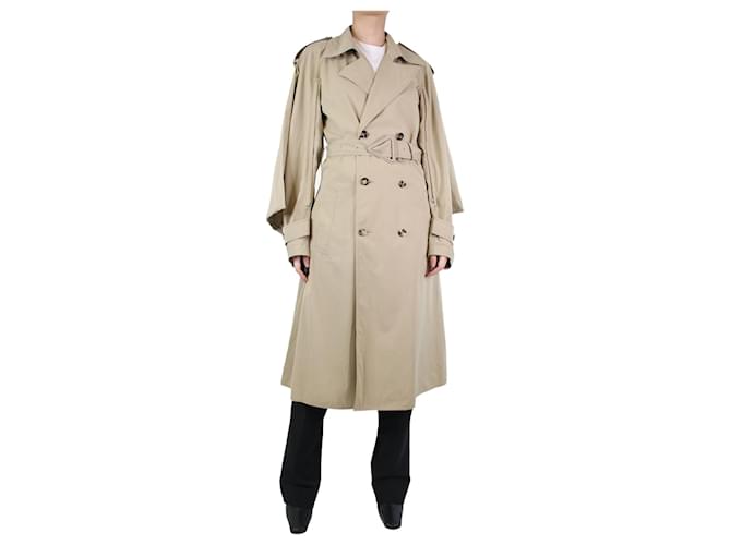 Bottega Veneta Neutral belted trench coat - size UK 8 Cotton  ref.1233682